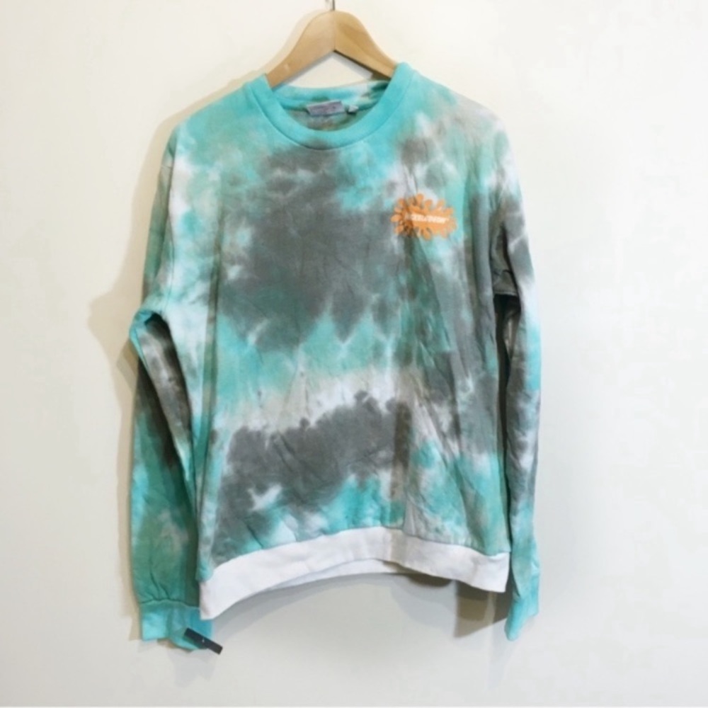 Nickelodeon Rugrats Sweatshirt Pullover Green Grey Tie Dye Size Medium
